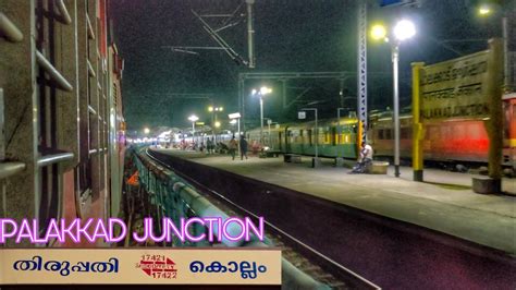 Tirupati Kollam Express Arriving Palakkad Junction Kerala Icf