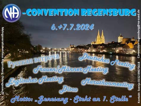 Convention Regensburg Juli Narcotics Anonymous Na Gebiet S D