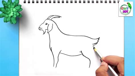 Easy Goat Drawing 🐐| How to Draw a GOAT step by step easy in 3 Minutes ...