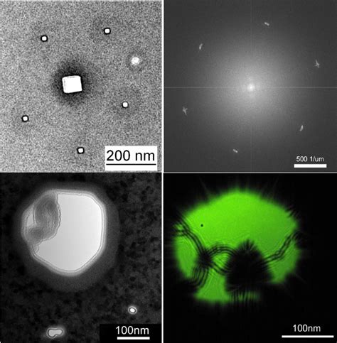 Top Left Tem Image At 120 Kv Of 5 Pinholes Of 20nm Size Surrounding A