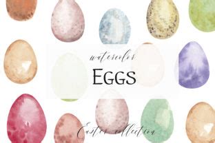 Watercolor Easter Eggs Clip Art Graphic By GingerNatyArt Creative Fabrica