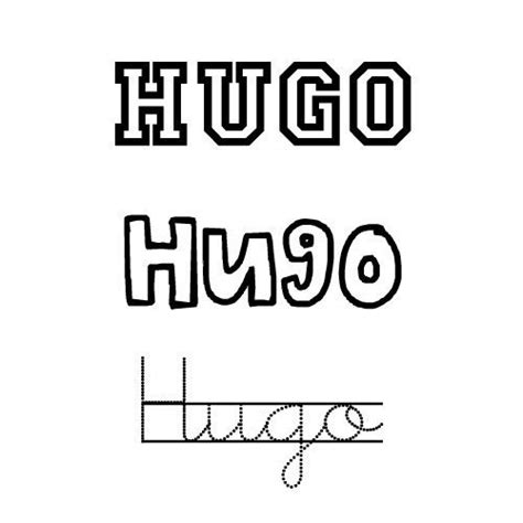 Dibujo Del Nombre Hugo Para Colorear