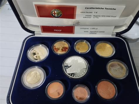 Italy Proof Set Alfa Romeo Incl Euro Cavour Euro In