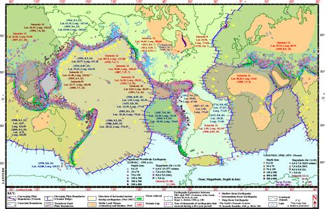 Earthquakes and Volcanism Maps