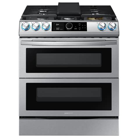 Samsung 30 In 6 Cu Ft Flex Duo Slide In Gas Range With Smart Dial And Air Fry In Fingerprint