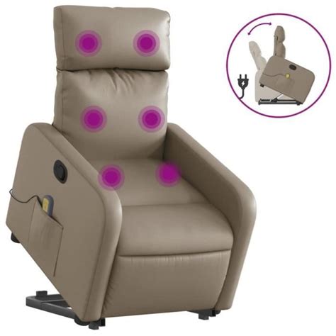 SALUTUYA Fauteuil Inclinable De Massage Cappuccino Similicuir DXC2076