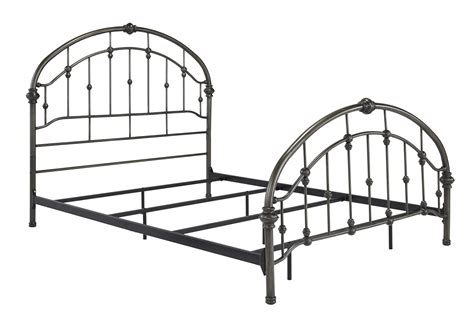 Ashley Queen Slatted Metal Bed In Bronze B280 181