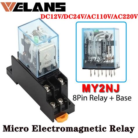 In Stock MY2NJ HH52P Micro Electromagnetic Relay DC 12V 24V AC110V