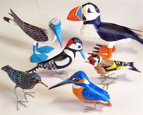 How to make paper mache birds | Paper mache cardinal