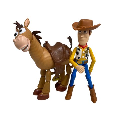 Disney Pixar Toy Story 4 Woody and Bullseye Action Figure Toy Original ...