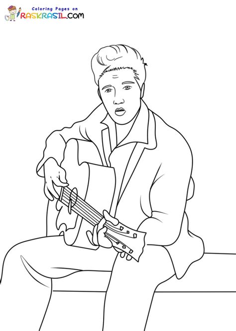 Elvis Coloring Presley Pages Sheets Drawing Book Printable Getcolorings