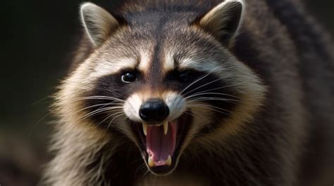 Raccoon The Little On Camera Is Screaming With His Mouth Open Backgrounds | JPG Free Download ...