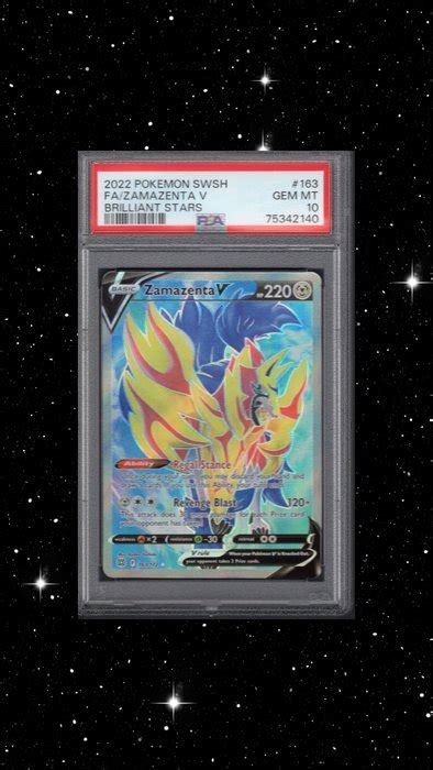 Pok Mon Graded Card Zamazenta V Brilliant Stars Catawiki