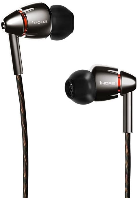 1More E1010 Stylish Quad-Driver High-Res Certified Midnight Grey In-Ear ...