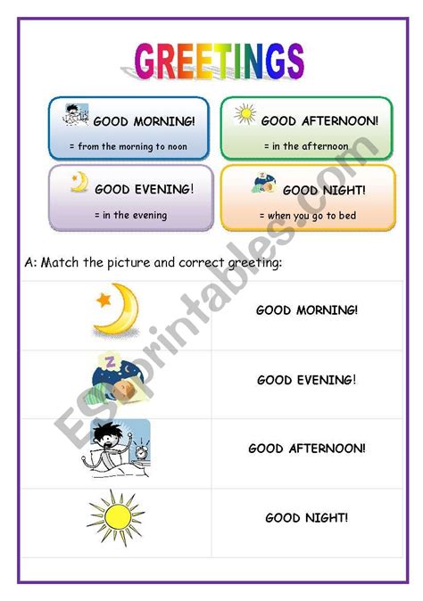 Greetings English For Beginners Esl Worksheet By Lucak F