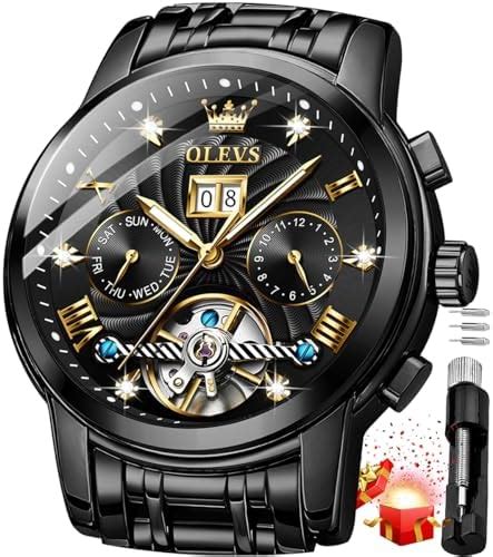 Olevs Automatic Men Watch Self Winding Mechanical Luxury Business Dress