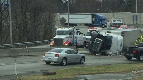 Photos Tractor Trailer In Pa Turnpike Rollover Crash