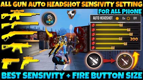 Free Fire All Gun Headshot Sensitivity Setting Recoil Auto