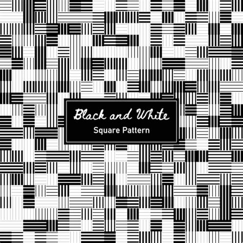 Premium Vector | Black and white square pattern