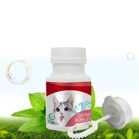 Sijiali 17 7ml Natural Liquid Catnip Bubbles Oil Blower Cat Kitten