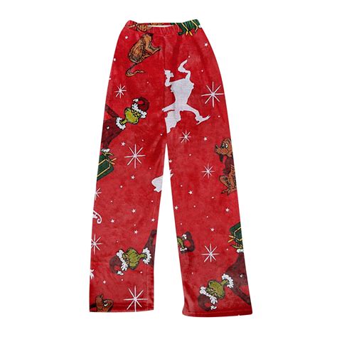 Clearance Christmas Pajamas Festive Holiday Pajama Pants For Men And Women Comfortable Soft