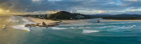 Aerial view of Currumbin Alley, Gold Coast, Queensland.