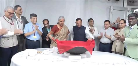 Budget 2024 Nirmala Sitharaman Takes Part In Halwa Ceremony To Mark