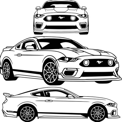 Ford Mustang 2021 Mach 1 Vector Svg Cut Svg Laser Engraving Inspire