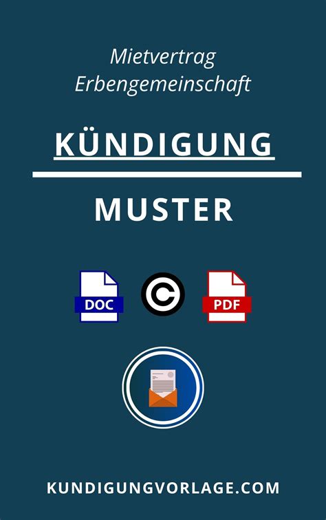 Kündigung Mietvertrag Erbengemeinschaft PDF Vorlage