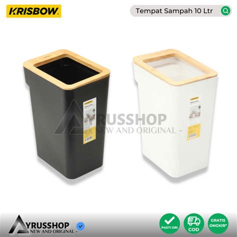 Jual Tempat Sampah Aksen Bamboo L Krisbow Dustbin Lubang Atas