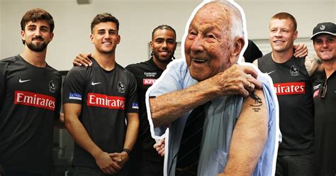 96 Year Old Magpies Fan Receives First Ever Tattoo