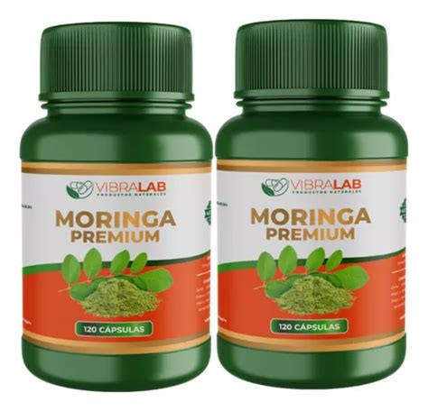 Pack 2 Moringa Premium Pura 240 Cápsulas Gelatina 500 Mg Cuotas sin