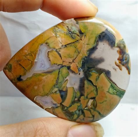 Amazing Natural Rhyolite Cabochon Top Grade Green Rhyolite Etsy Uk