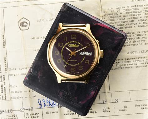 Time Capsule Large Soviet Gold Plated Mechanical Watch Slava