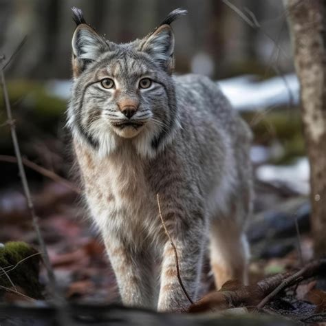 Premium Ai Image Canada Lynx In Natural Habitat Generative Ai