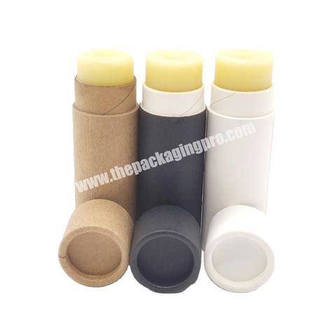 Mini Eco Package Kraft Paper Empty Lip Balm Tube Push Up Paper Tube Lip