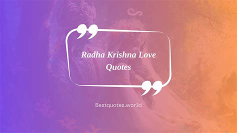 Radha Krishna Love Quotes - Divine Love