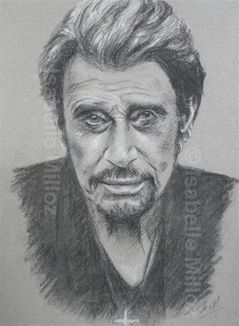 Portrait Original De Johnny Hallyday R Alis La Main Par Moi M Me