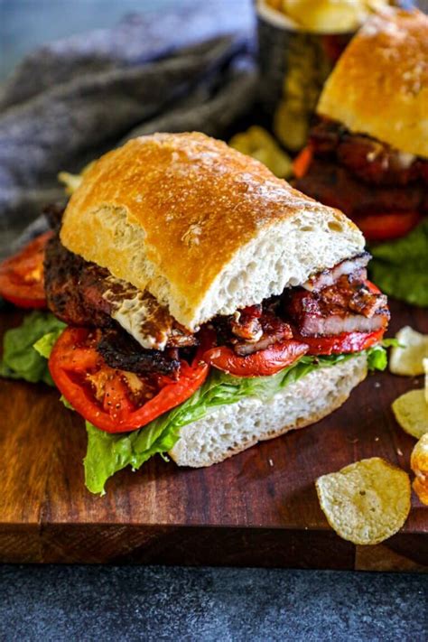 Pork Belly Sandwich Recipe (PBLT) - Bonappeteach