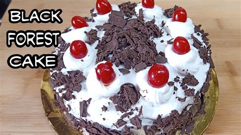 Black Forest Cakeeggless And Without Ovenblack Forest Cake Recipe