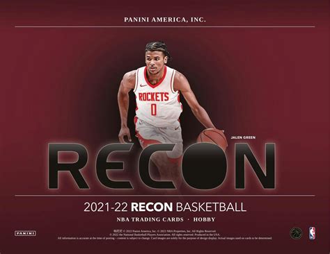 202122 Panini Recon Basketball Hobby 12 Box Case Factory Fresh Da