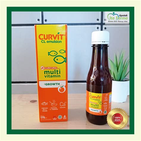 Jual Curvit CL GROWTH Emulsion 175 Ml SOHO Curcuma Multivitamin Sirup