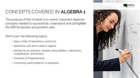 Algebra 1 August Free Mbtn Tutorial Mbtn Academy Online Learning