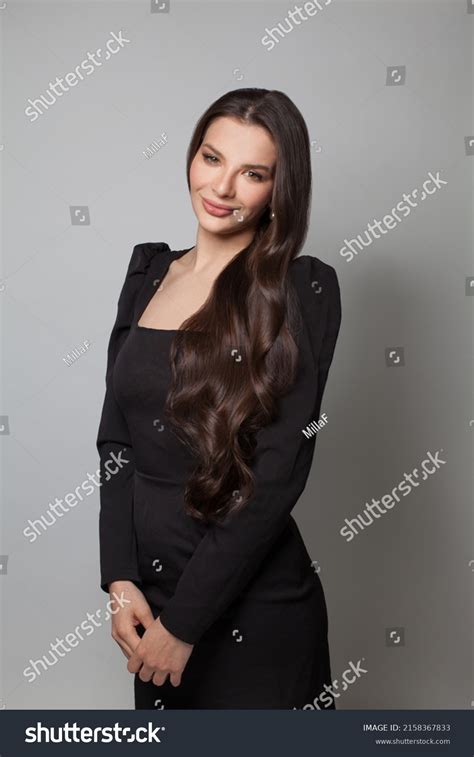 Beautiful Brunette Model Long Hair Portrait Stock Photo 2158367833 Shutterstock