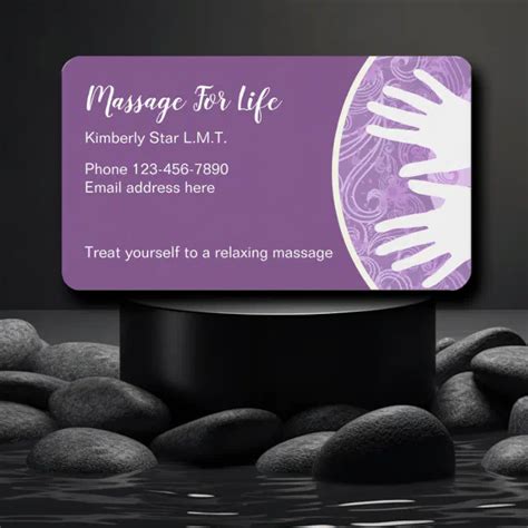 Trendy Massage Therapist Business Card Zazzle