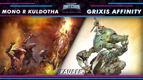 Mtg Pauper Mono R Kuldotha Vs Grixis Affinity Lpmartesana Youtube