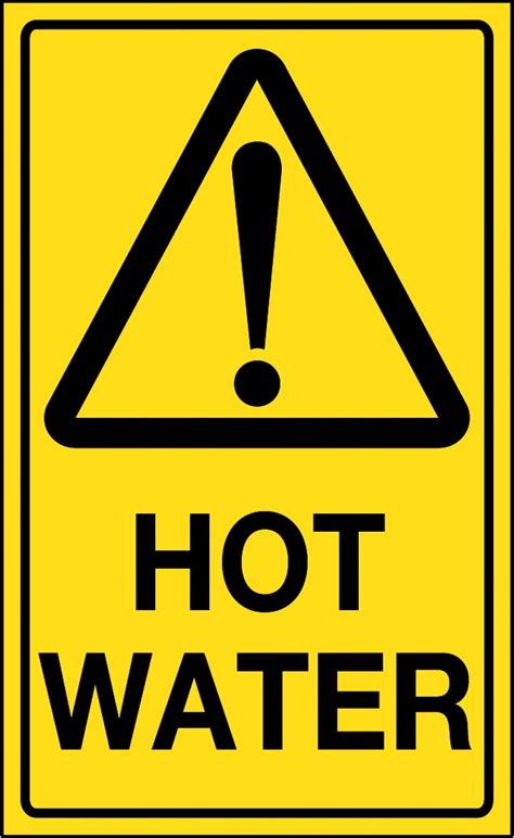 Caution Hot Water Sign Printable