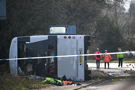 Double Decker Bus Overturns In Snow And Hit As Major Incident Declared