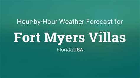 Hourly forecast for Fort Myers Villas, Florida, USA