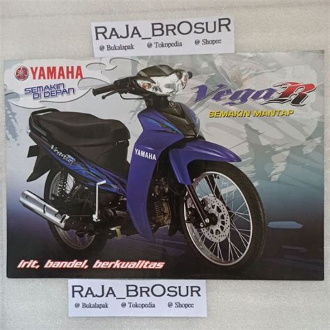 Jual Brosur Jadul Yamaha Vega R New 110 2008 Batik Disc Brake Biru